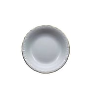 Porland A26037 Jade Gold Kenarlı Çukur Tabak 14 Cm 6 Lı (Beyaz)