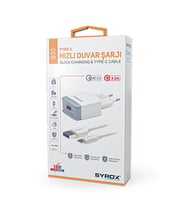 Syrox Q32 3 Amper Type-c Hızlı Ev Şarj