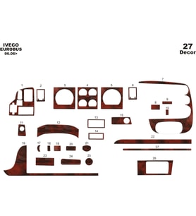 Meriç® Iveco Eurobus Ön Torpido Kaplama Maun 27 Parça 2006-2012 (Maun)