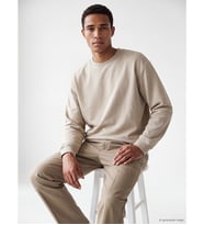 LCW Vision Bej Bisiklet Yaka Erkek Sweatshirt