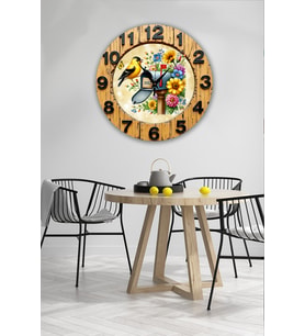 bilge Tasarım 2D GÖRÜNÜMLÜ BASKILI Duvar Saati 35 x 35CM (Karışık)