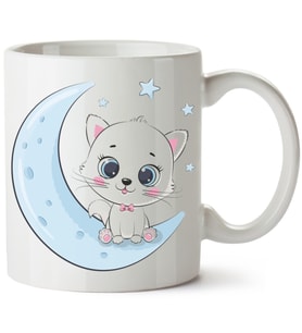 Kedi Baskılı Porselen Kupa Bardak