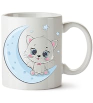 Kedi Baskılı Porselen Kupa Bardak