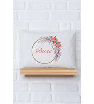 Pia Baby Premium %100 Pamuk İsme Özel Kız Bebek Yastık Kılıfı 35*45 cm 5031-12