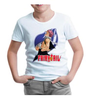 Fairy Tail - Natsu Beyaz Çocuk Tshirt