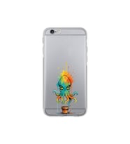 iPhone 6 Plus ile uyumlu Splash ahtapot tasarımlı şeffaf silikon kılıf