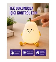Mey İthalat® Dekoratif Armut LED Lamba Renk Ayarlı Şarj Edilebilir