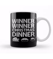 Winner Winner Christmas Dinner Knit Pattern Kupa Bardak Porselen
