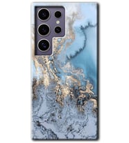 Galaxy S24 Ultra Kılıf HD Desen Baskılı Kılıf - Eski Mermer