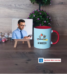 Muhasebeci Fotoğraflı Dekoratif Taş, Kupa Bardak Beyaz Hediye (Model 2)