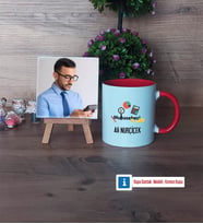 Muhasebeci Fotoğraflı Dekoratif Taş, Kupa Bardak Beyaz Hediye (Model 2)