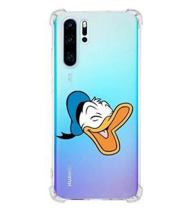 Huawei P30 Pro  Köşe Korumalı Antişok Kapak Donald Duck Tasarımlı Şeffaf  Kılıf