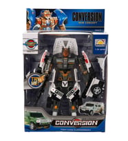 1:24 Sesli ve Işıklı Dönüşebilen Robot 22 cm Beyaz Hummer