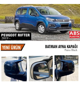Peugeot Rifter Yarasa Ayna Kapağı Batman Parlak Siyah Piano Black