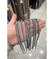 Hematit Taşı Rondela Kesim Mat Açık Gri 6x2mm Doğal Taş Dizi