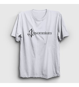 Presmono Unisex Beyaz Logo Insomnium T-Shirt 151411tt (Beyaz)