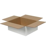 25x20x10cm Tek Oluklu Koli - Beyaz