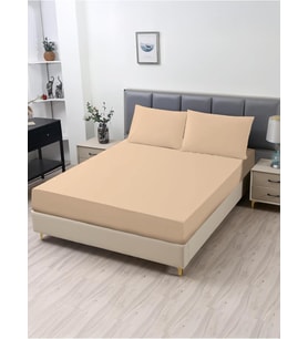 Ranforce Akfil Bej Lastikli Çarşaf Yastık Kılıflı Tek Çift Kişilik Battal Boy Fitted Çarşaf Seti Krem 120 x 200 160 x 200