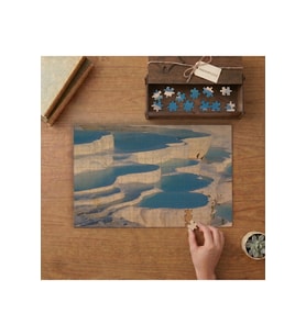 Pamukkale Termal Havuzları Tasarımı 240 parça Ahşap Puzzle Ahşap Kutuda MP09723