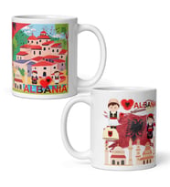 Arnavutluk Kupa Bardak 2 Adet Seyahat Hatıra Albania Mug (Karışık)