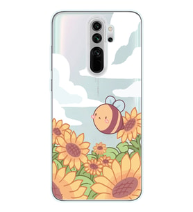Redmi Note 8 Pro Uyumlu Sevimli Arı Tasarımlı Şeffaf Telefon Kılıfı