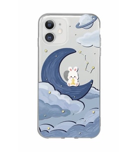 Iphone 11 Uyumlu Sevimli Ayıcık Desenli Şeffaf Telefon Kılıfı