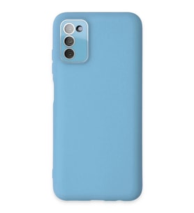 Durukar® Samsung Galaxy A03S Kılıf Lansman Glass Kapak - Mavi