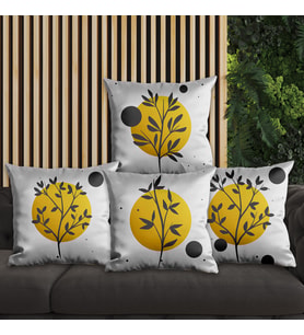 eJOYA Çiçek Tasarımlı 4'lü Yastık İçi Ve Kırlent Kılıfı 45cm 113773