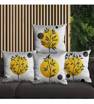 eJOYA Çiçek Tasarımlı 4'lü Yastık İçi Ve Kırlent Kılıfı 45cm 113773