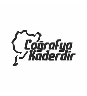 Coğrafya Kaderdir Araba Sticker  siyah 16x9 CM (Siyah)