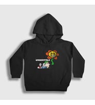 Presmono Unisex Çocuk Siyah Flowey Undertale Kapüşonlu Sweatshirt 32091tt