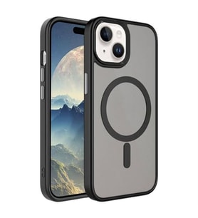 Coverzone ?Phone 15 ile Uyumlu Sert PC Arka Y�zey Wireless ?arj �zellikli Buzlu Saydam ZF Kapak