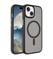 Coverzone ?Phone 15 ile Uyumlu Sert PC Arka Y�zey Wireless ?arj �zellikli Buzlu Saydam ZF Kapak