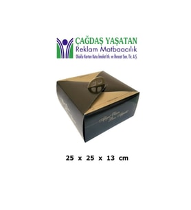 8 Kişilik Yaş Pasta Turta Kutusu 100 Adet - 077