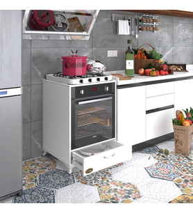 Kenzlife ankastre modülü kabini azot byz fırın ocak dolabı çekmeceli ayaklı sabit tabla (Karışık)