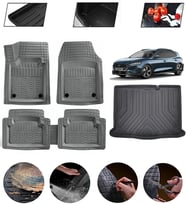Ford Focus 5 Sedan İnce Stepneli Uyumlu Paspas Araca Özel Bagaj Havuzu MBS Gri