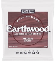 Ernie Ball Medium Light Earthwood Bell Bronz Gitar Telleri Western Gitar 12-54