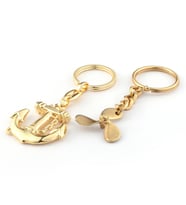 Denizci 3D Çapa Ve  Pervane Anahtarlık Gold ''NewLifePromosyon'' MDL10