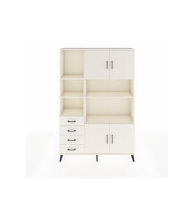 Arges Gardrop 8 Raflı 4 Çekmeceli 4 Kapaklı 132x30x195 Aytaşı-Aytaşı