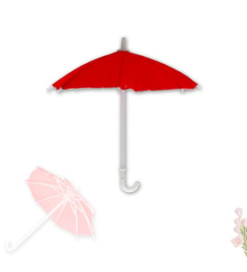Dekoratif SüS Şemsiyesi, 25 cm - Kırmızı (STD)