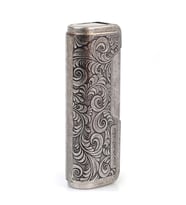Conquistador Tek Torch Pürmüz Gümüş İşlemeli Metal Puro Çakmağı CNQ-027