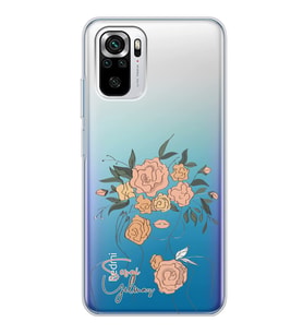 Xiaomi Powder Flowers Tasarımlı Şeffaf Telefon Kılıfı