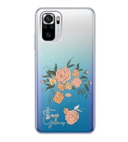Xiaomi Powder Flowers Tasarımlı Şeffaf Telefon Kılıfı