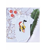Unisex Bebek Baskılı Yılbaşı %100 Pamuklu Çıtçıtlı Body Zıbın