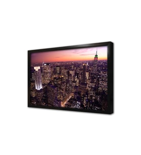 New York Gece Çerçeveli Mdf Tablo
