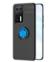 Durukar® Huawei P40 Kılıf Range Yüzüklü Silikon - Siyah-Mavi