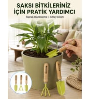 Bahçe ve Saksı Bakımı İçin Dayanıklı Mini El Aleti Seti