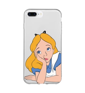 Iphone 7 Plus ve 8 Plus Uyumlu Alice Tasarımlı Şeffaf Telefon Kılıfı