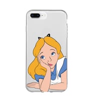 Iphone 7 Plus ve 8 Plus Uyumlu Alice Tasarımlı Şeffaf Telefon Kılıfı