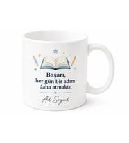 Ders Çalışan Öğrenci İçin Kişiye Özel Motivasyon Baskılı Kupa Bardak Hediye